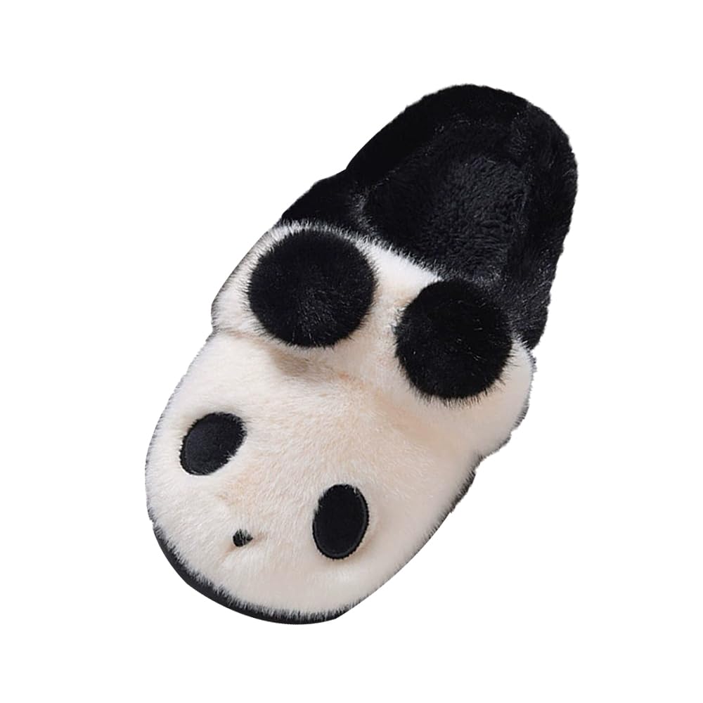 Warme Plüschhausschuhe, Panda-Design, rutschfeste Schuhe für Schlafsäle