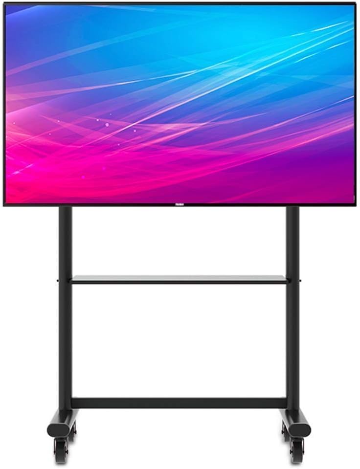 Soporte móvil para TV con ruedas y estante universal miniatura 1