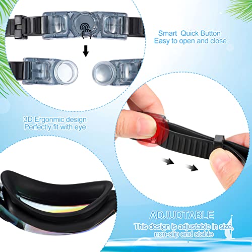 6 Pack Swim Goggles Anti Fog Swimming Glasses No Leaking Full Protection Pool Goggles For Adult Women Men Youth (Fresh Color) #TOP3