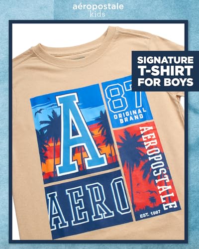 AEROPOSTALE Boys Graphic Tee - Short Sleeve Crew Neck Jersey Pullover Graphic Tees for Boys Youth Kids Tshirt (Sizes: 8-16)2