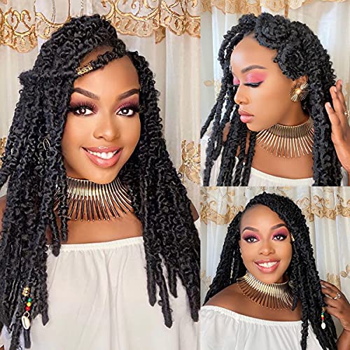 6Packs Butterfly Locs Crochet Hair 18inch Handmade 18 inch Butterfly Faux Locs Crochet Braids Hair Synthetic Crochet Twist Braiding Hair