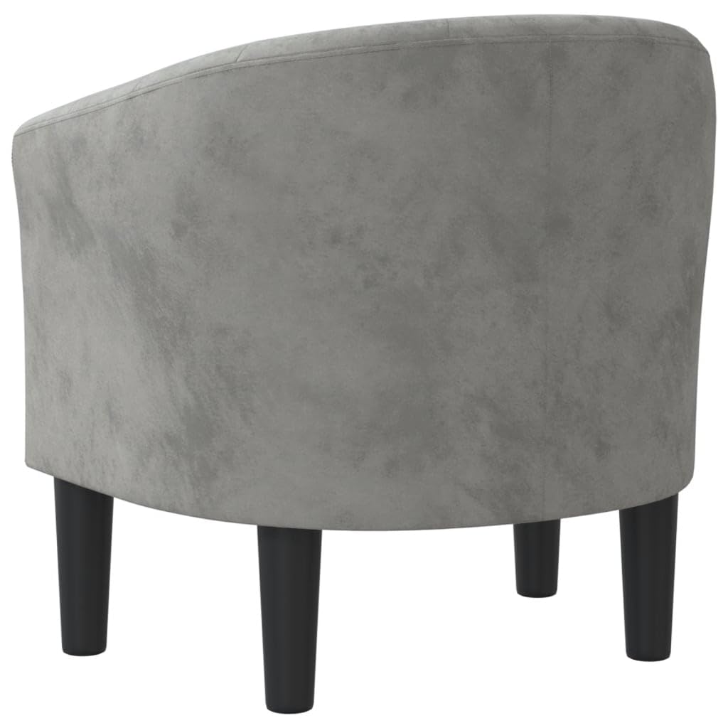 Cocktailsessel Clubsessel mit Hocker Loungesessel Sessel Samt Lesesessel Kleiner Ruhesessel Bürosessel Retro Einzelsessel Sessel mit Fußhocker Dunkelgrau