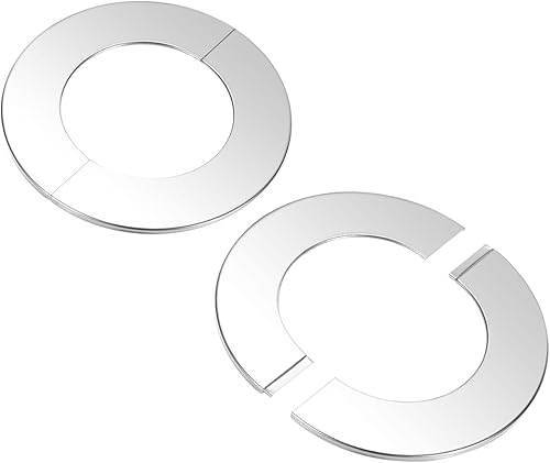 Miniatura 11 de Paquete de 2 bridas divididas de pared, para tubo de 2 pulgadas/1.969 in OD 304, placa de escudo de acero inoxidable 304, placas redondas