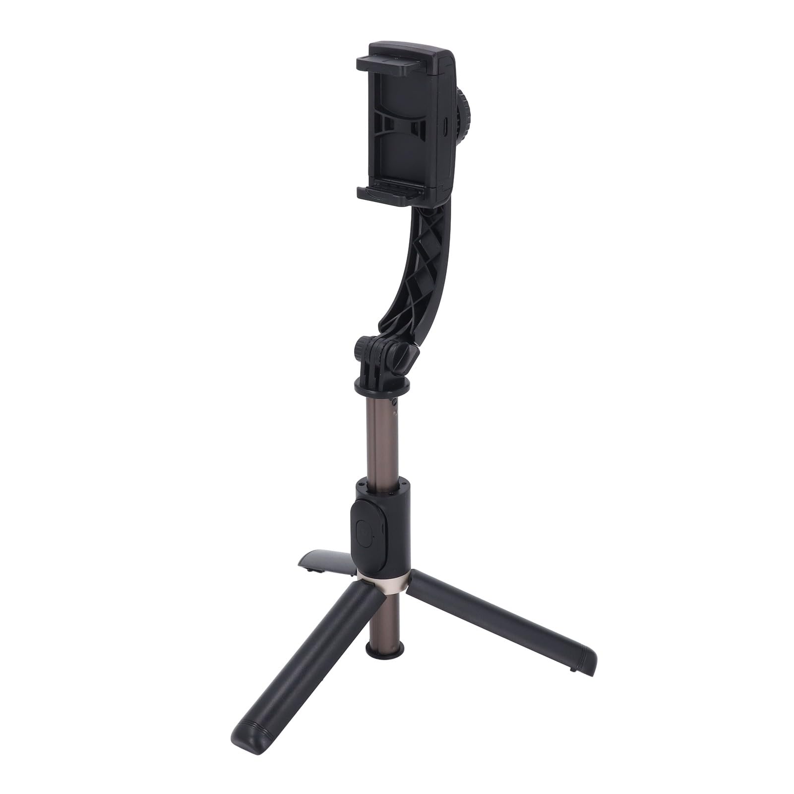 PUSOKEI Stabilisateur de Smartphone, Trépied de Téléphone Stable, Trépied Réglable à 360 ° avec Télécommande, Support de Téléphone Portable avec Stabilisateur Anti-secousse pour Android
