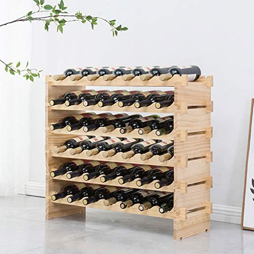 Soporte para botellas de vino de madera apilable miniatura 3