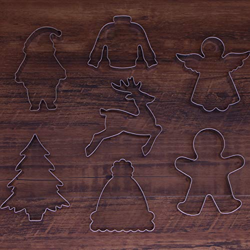Large Christmas Cookie Cutter Set - 7 Piece - Stainless Steel #TOP6