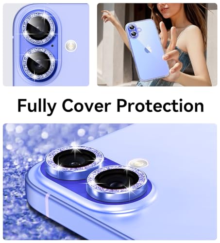 Éviter les rayures objectif iPhone 16 Plus avec le verre trempé Matekxy bleu - 5