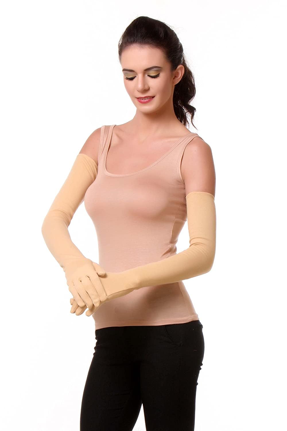 Men's Women's Cotton Full Hand Protective Summer Gloves,Protection from Sun burns Dust Pollution while driving Cotton Gloves for Girls(Pack of 2 Pair)-image-25