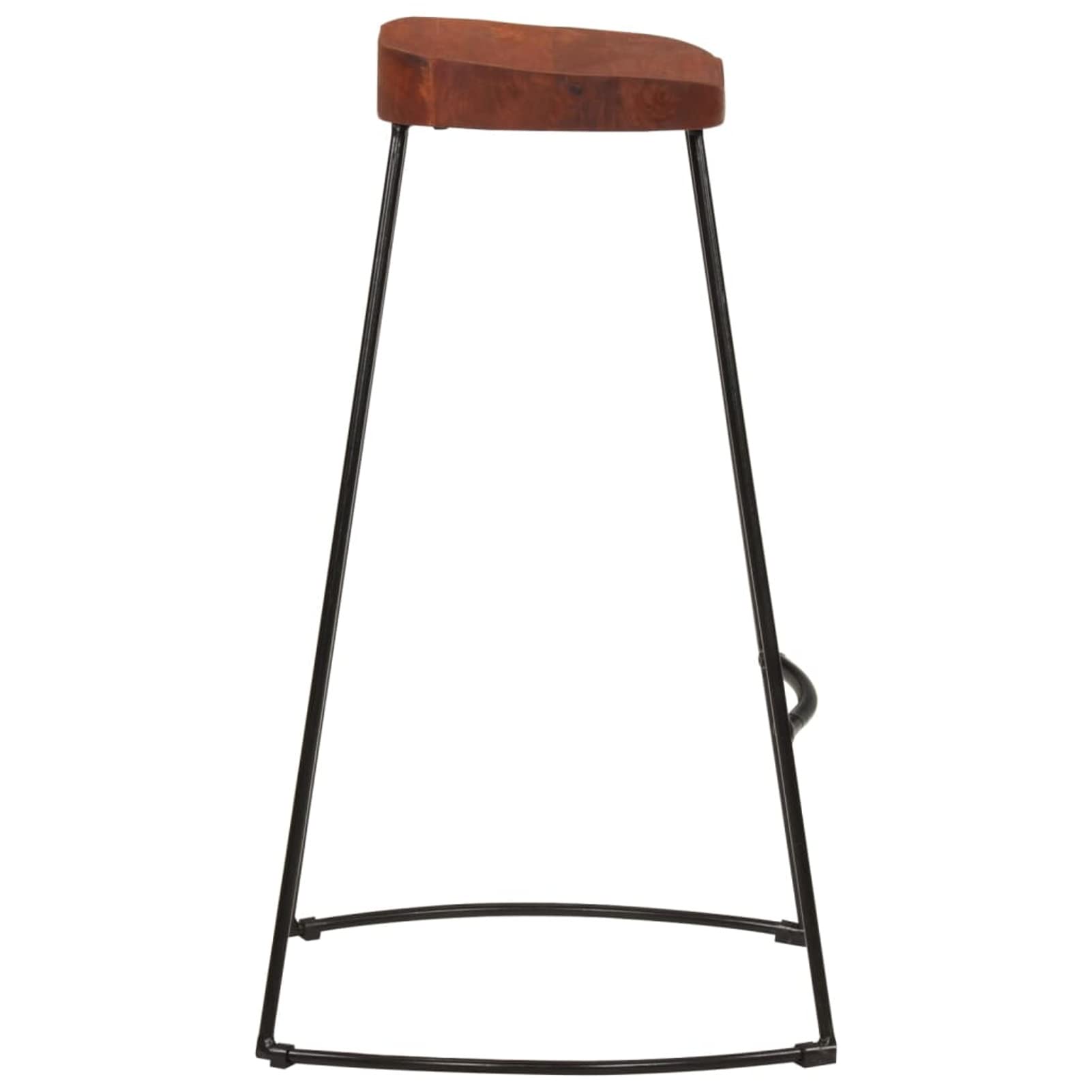 Homgoday Taburetes de bar Gavin 2 unidades 50 x 40 x 78 cm madera maciza de mango, silla de oficina, silla de oficina, silla de escritorio para salón dormitorio