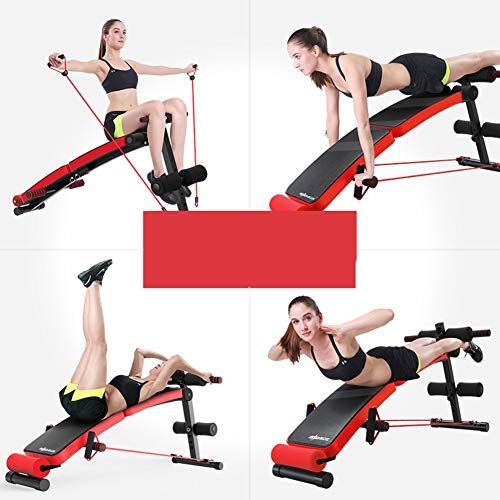 HOMRanger Multifunction Adjustable Workout Bench,Household Auxiliary Sit-up Board,Portable Foldable Weight Bench,Strength Training Bench Press D