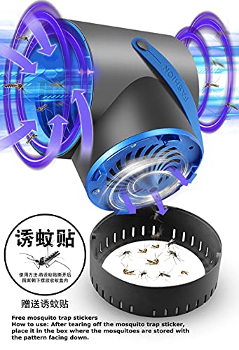Mixue photocatalyst Mosquito Killer lamp Household Bedroom Mute Mosquito Repellent Mosquito Killer Ultraviolet Light USB Fly Sucker Inhalation Mosquito lamp (Dark Gray)