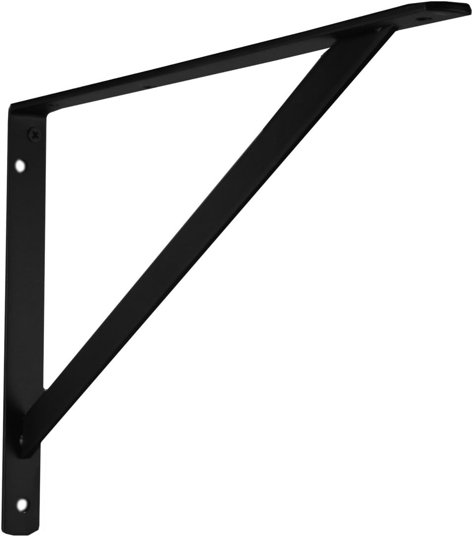 John Sterling THE MAX BRACKET Shelf Bracket, 16-inch, Black, 0049-16BKH