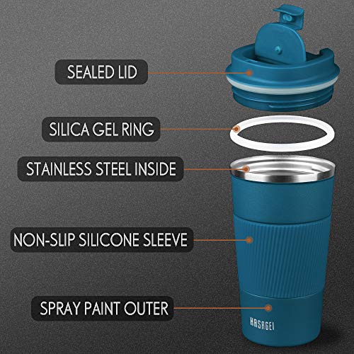 HASAGEI Travel Mug, Insulated Coffee Cup with Leakproof Lid - Image 2