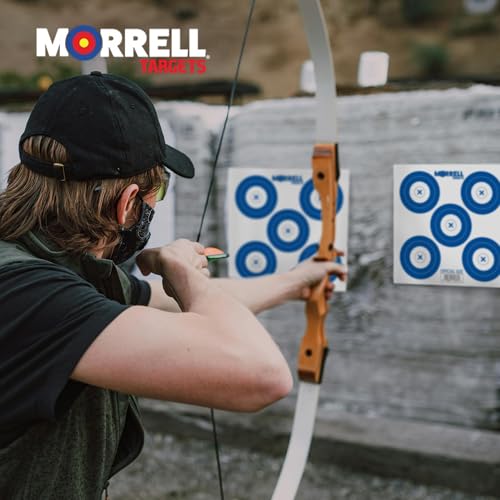 Morrell Targets 17 Inch Archery NFAA Official Size 5 Spot 100 Pound Card Stock Paper Training Target Face Set, 100 Count Pack, Blue - Thumbnail 4