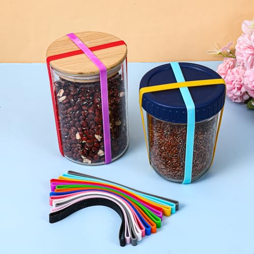 SHENLIU 24 Stück Gummibänder Breit, 13.5 cm Bunte Gummibänder Silikon Gummiringe Für Bücher Notizbücher Küchenutensilien Kunst Basteln