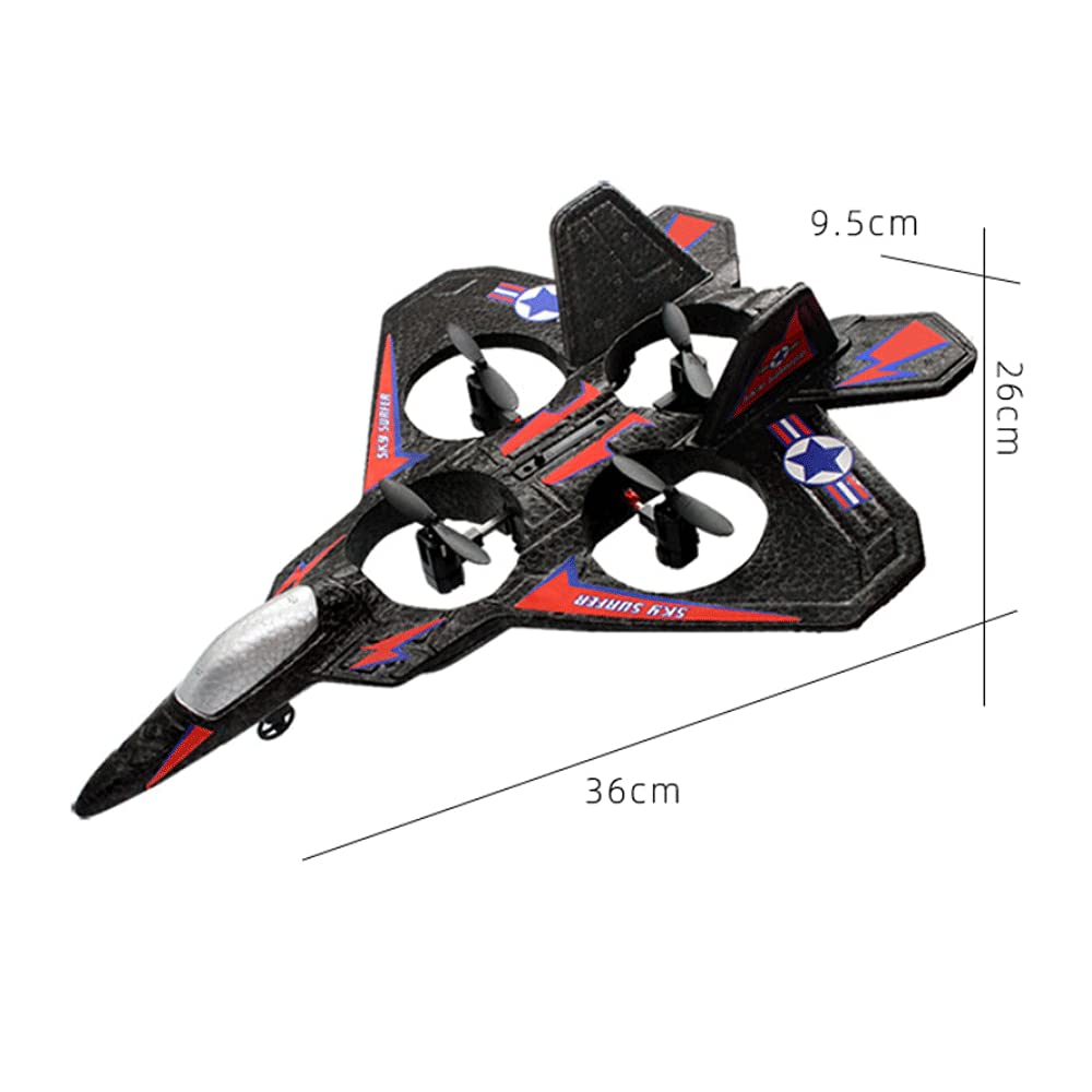 WOLWES RC AirplaneToy 2.4G Planeador De Control Remoto Avión Modelo De Espuma EPP, Avión RC con Rollo De Un Clic, Juguete Drone RC Anticolisión Y Anticaída, Adecuado para Todos Los Principiantes