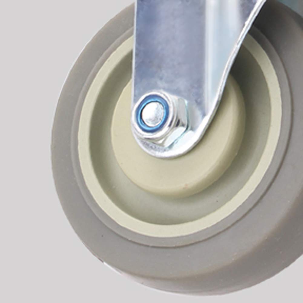 4 Schwerlastrollen M12 × 30 mm Gewinde Industrieller Transport Gummirollen Mit Bremse 75 mm / 100 mm / 125 mm 480 kg Universal Lenkrollen Leise Möbelrollen Doppellager Stielrollen