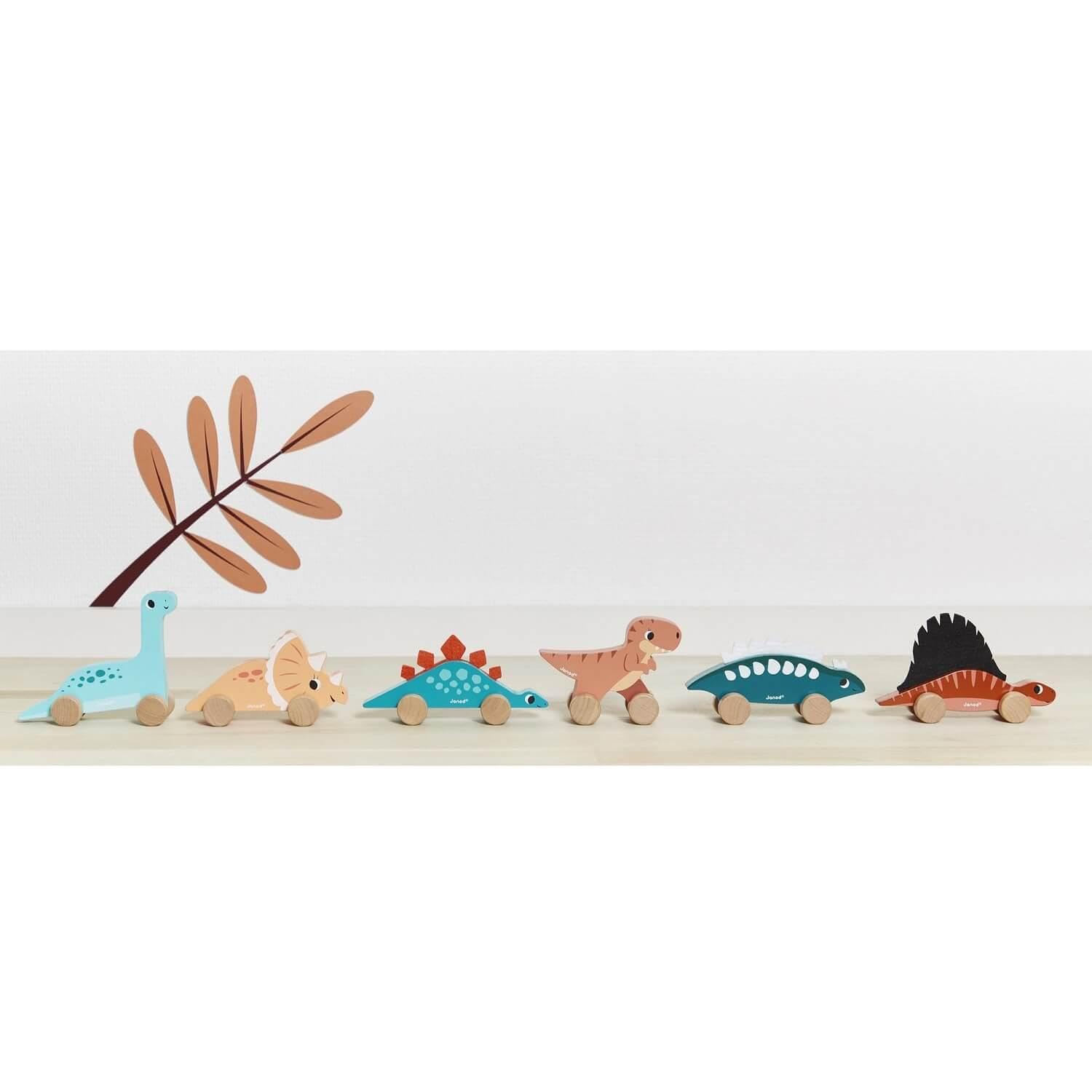 Jouet à pousser en bois Dino Janod, J05829