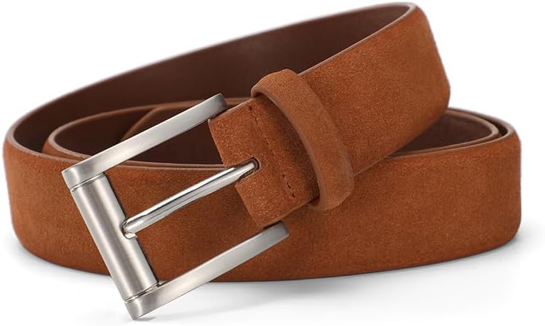 Ted Baker Men's Leather Belt, Chestnut, Suede