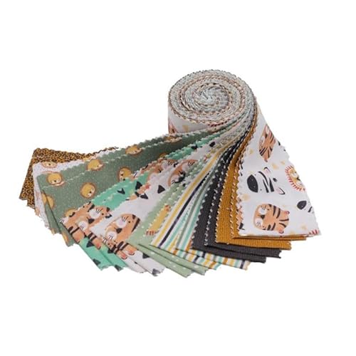CraftsFabrics 2.5'' x 44'' 20pcs Lovely Zoo Jungle Animals J