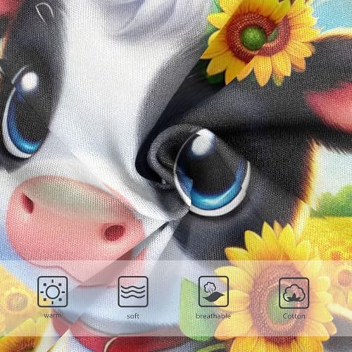 Cartoon Girls Underwear Toddlers 2t Cotton Panties Little Girl Cute Farm Cow Sunflowers Sunlit Underpants Briefs3