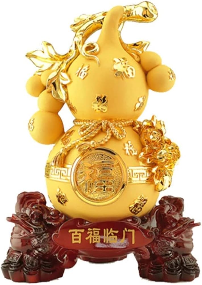 Amazon.co.jp: 装飾品 黄金のひょうたん像 新築祝いギフト 中国風