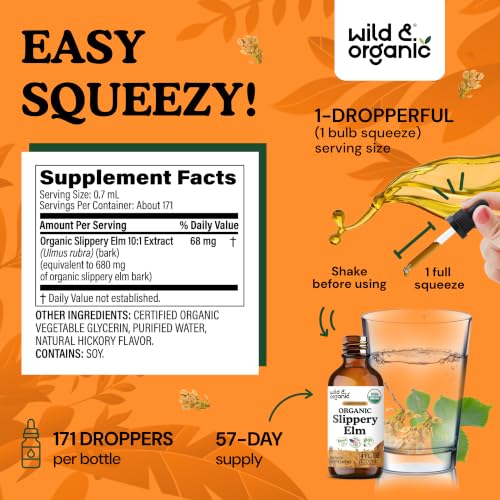 Wild & Organic Slippery Elm Liquid Drops