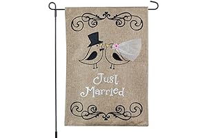 Just Married Flag: Celebrate Special Day with Stunning Burlap Banner