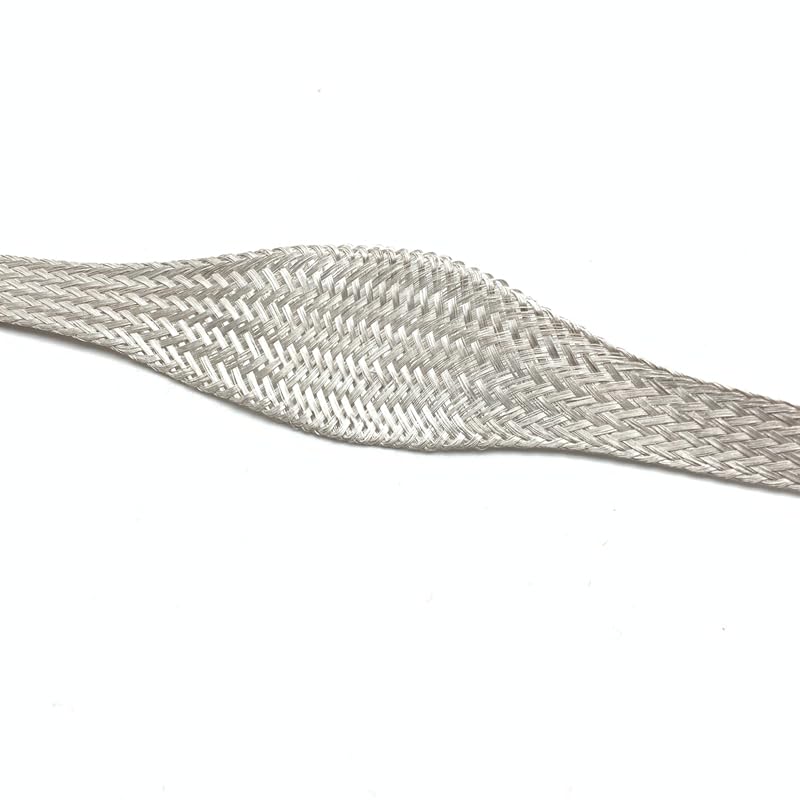 Filo di protezione per cavi, Manicotti resistenti alle onde elettromagnetiche, manicotto schermante in rame placcato argento, cavo anti-interferenza intrecciato telescopico(6MM x 5M)
