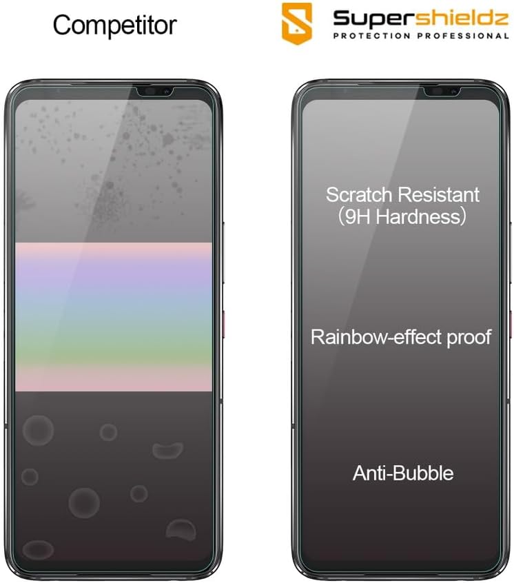Miniatura 2 de Supershieldz Diseñado para Asus Rog Phone 7 5G y ROG Phone 7 Ultimate Protector de pantalla de vidrio templado, antiarañazos, sin burbujas
