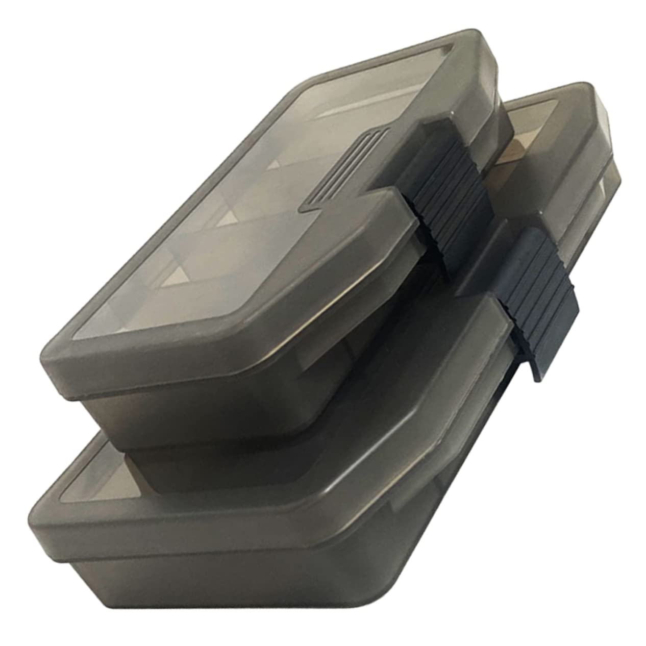 Mikinona 2Pcs Fishing Tackle Storage Boxes Capacity Fishing Gear Organizer with Multiple Grids Portable and Lightweight Design for Easy Carrying and Storage