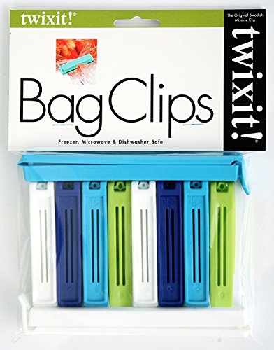 Linden Sweden Twixit Bag Clips - Keep Food Fresh, Stop Spillage - Easily Date Stamp Frozen Bags - Chip Clips for Storage and Organizing - Microwave, Freezer & Dishwasher-Safe - BPA-Free - Set of 26
