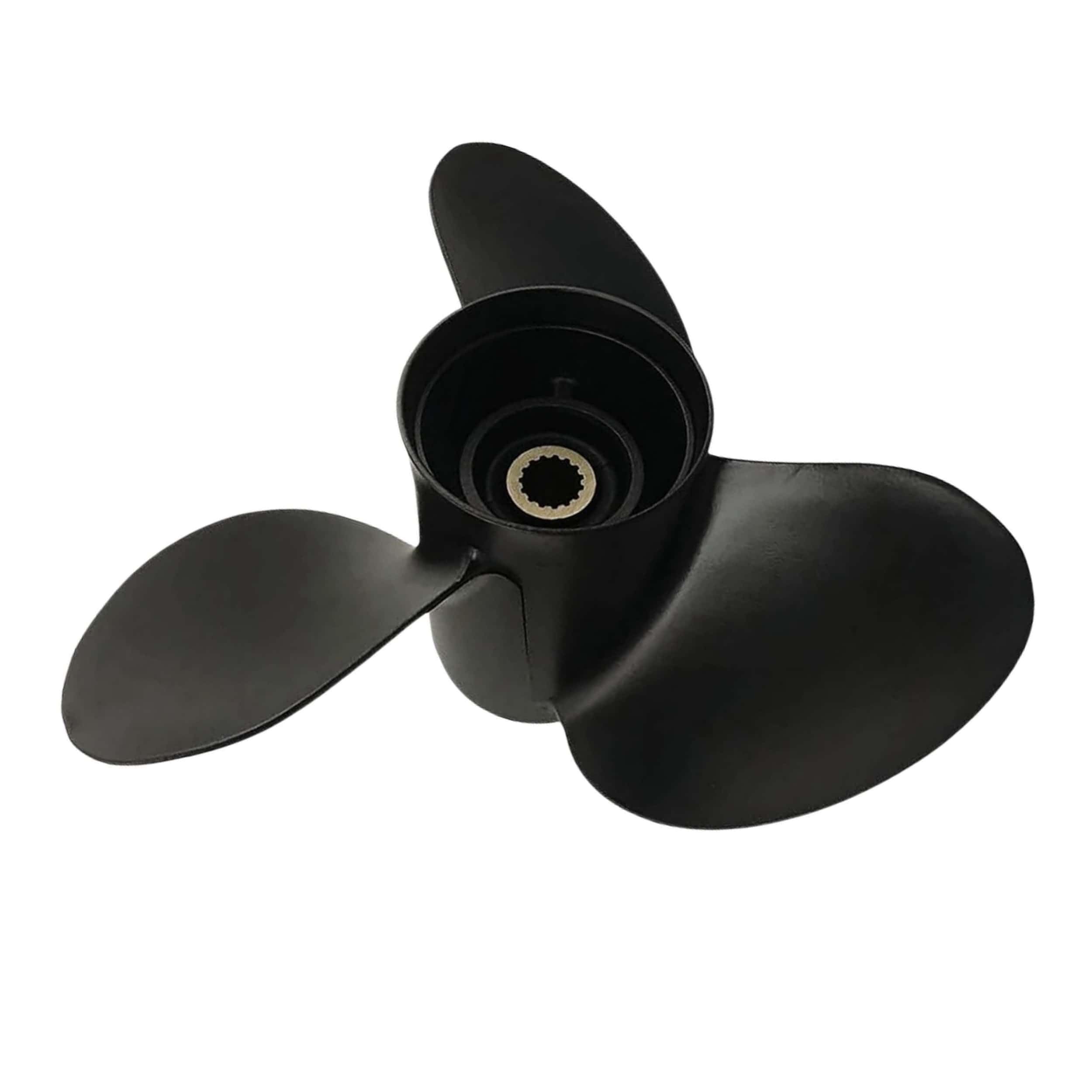 WINGOGO 58100-90J01-019 14 X 17 Inch 3 Blades 15 Spline Tooth RH Rotation Propeller for Suzuki DF90 DF100 DF115 DF140 Aluminum Alloy Boat Prop with