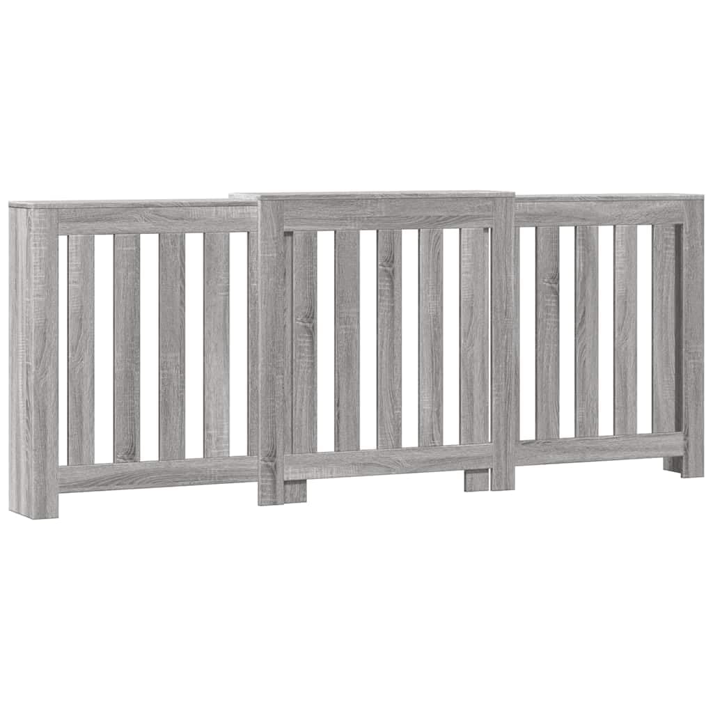 vidaXL Radiator Cover Grey Sonoma 205 x 21.5 x 83.5 cm Engineered Wood