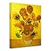 Wieco Art Abstract Flowers Giclee Canvas Prints Wall Art Vase with Fifteen Sunflowers by Van Gogh Classic Oil Paintings Reproduction for Home Decor Modern Stretched and Framed Floral Picture Artwork