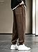 JMIERR Men's Baggy Corduroy Pants Casual Harem Cargo Pants Drawstring Waist Stretch Tapered Joggers Sweatpants Pants with Pocket for Men,L,Brown
