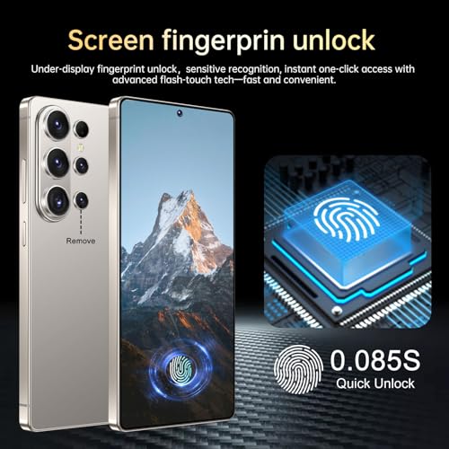 Image of SZV 26 Ultra Unlocked Cell Phone,16+1TB 5G Unlocked Phone, Built in Pen Android 15 Battery 7000mAh 6.99 inch HD Screen Smartphone, Dual SIM /Face ID /Fingerprint Lock /GPS (Grey, 16+1TB)