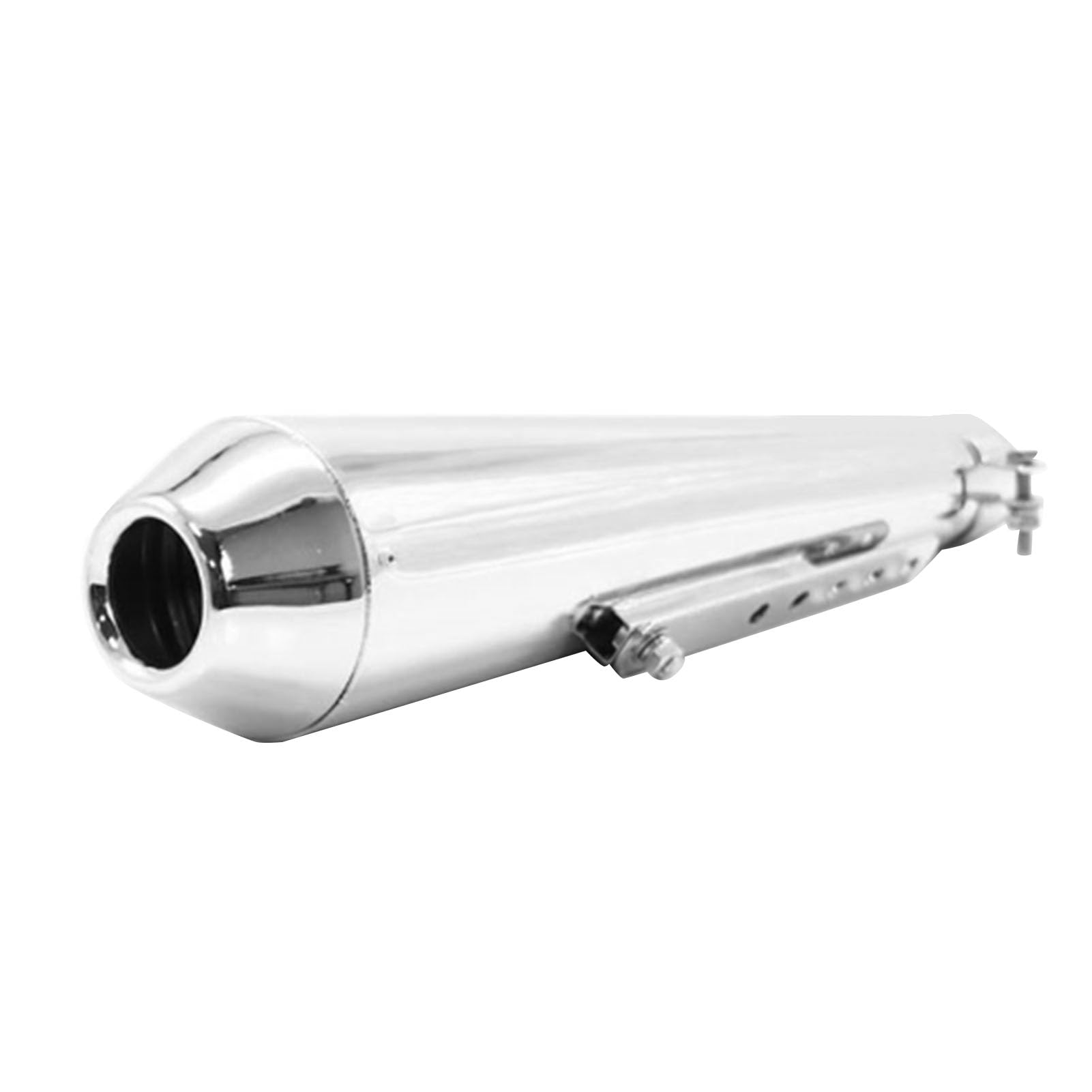 Tubo de Escape de Motocicleta, Tubo Antideformación Resistente a los Golpes para Modificación (Blanco)