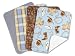 Trend Lab Set of 4 Burp Cloth, Cowboy Baby