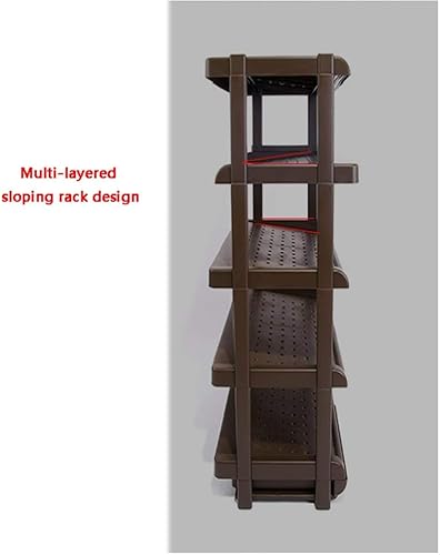 Miniatura 3 de ZEELYDE Zapatero de plástico estante de almacenamiento de zapatos de cinco capas estante de almacenamiento de zapatos estrecho estante de