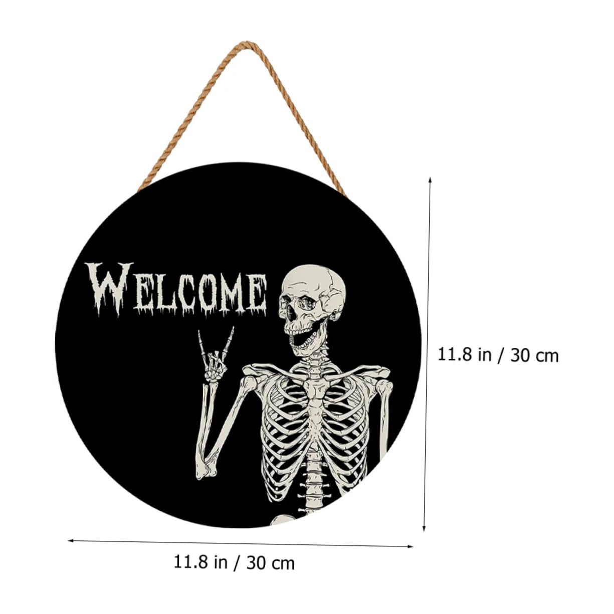 Ciieeo 4 Pz Decorazione Scheletro di Halloween Etichetta Appesa di Halloween Decorazione di Segni di Porta di Benvenuto del della Porta Corda di