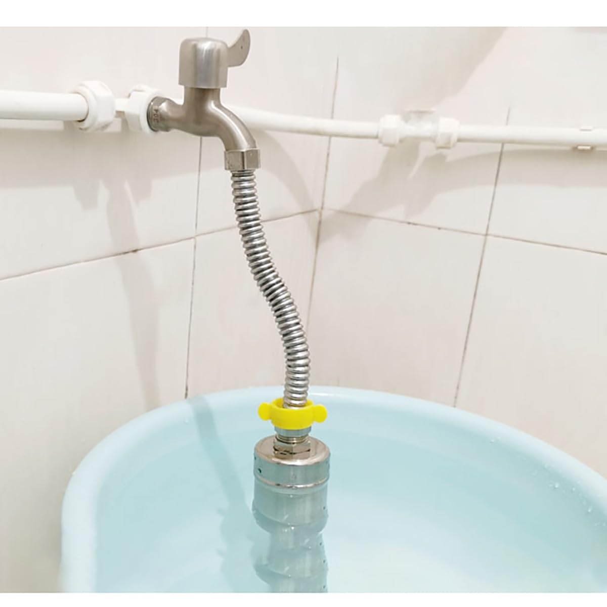 Valvola, valvola a galleggiante, valvola a galleggiante da 1/2"+tubo corrugato da 20 cm/30 cm/60 cm+ rubinetto, valvola a galleggiante for serbatoio dell'acqua con riempimento automatico, tubo corruga