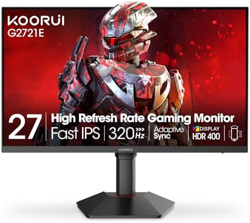 KOORUI Gaming Monitor, 27" Fast IPS Computer Monitor, 320Hz QHD H...