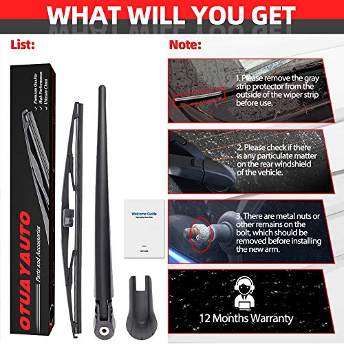 Replacement For Honda Pilot 2009-2015, Rear Windshield Wiper Arm Blade Set - Otuayauto Factory Oem Style 76730Szaa02 #TOP6