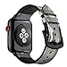 Dee Plus Echtleder Armband für Apple Watch Series 1/2/3/4/5/6/7/SE, Kalb Leder Silikon Uhr Ersatzband Uhrenarmbänder,Edelstahlschließe Einstellbar Premium Leder Armband, Mehrfarben optional