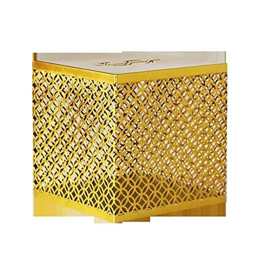 COLiJOL Myntsparbössa smidesjärn ihålig spargris geometri kan endast sätta in spargris skrivbordsdekoration guld 5,9 × 5,9 × 15,0 cm/guld/9 × 5,9 × 15,0 cm