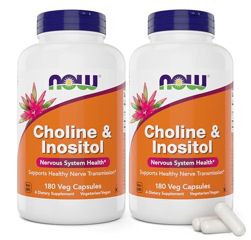 Now Choline & Inositol 180 Vegetarian Capsules (Pack of 2)