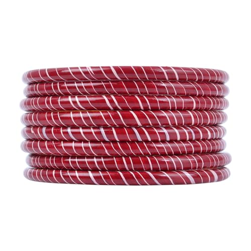 Image of Lac Bangle Set For Women and Girls | Jaipuri Lakh Lehariya Chudi Set | Rajasthani Traditional Chuda |Set of 8