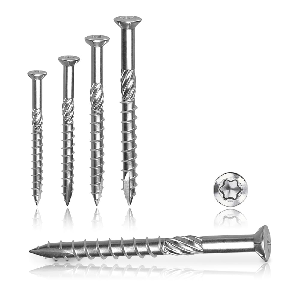 VOOXA Premium | 100-Stück Terrassenschrauben 5x70 mm, Edelst