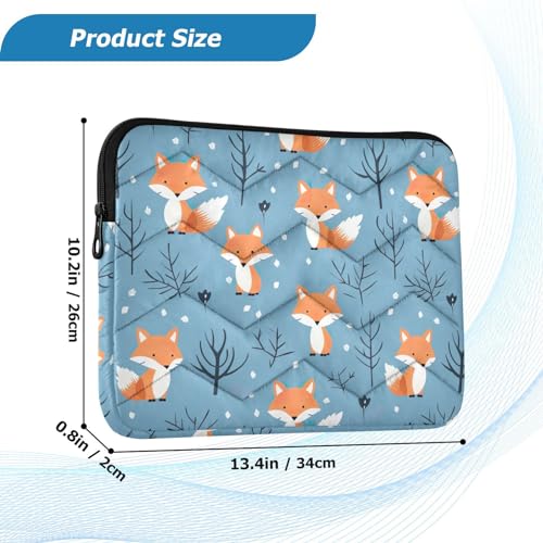 Funda para portátil 13-14 pulgadas con diseño de zorritos miniatura 3